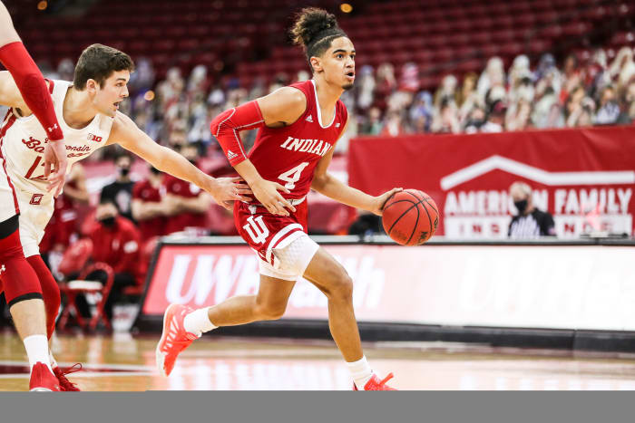 Indiana freshman Khristian Lander has been playing his best in the past three games. (USA TODAY Sports)